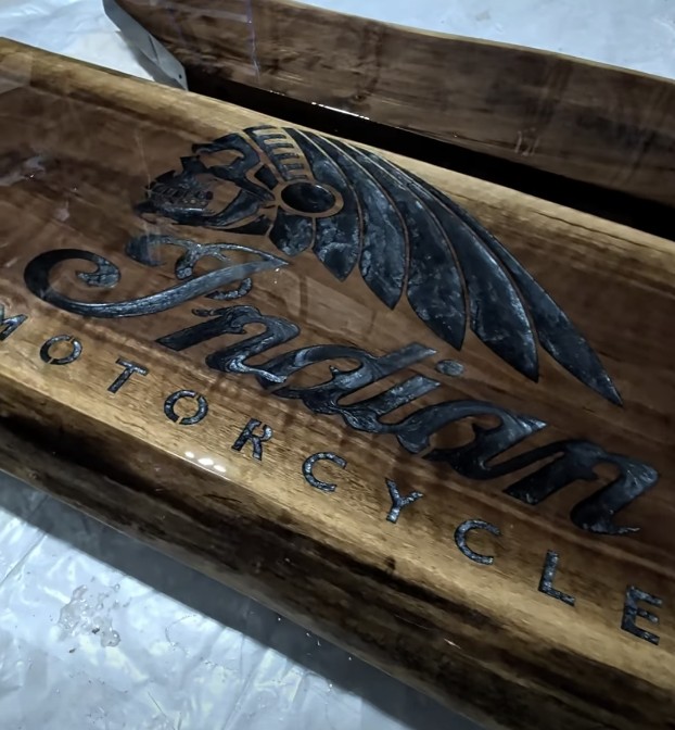 Custom CNC engraving with epoxy fill